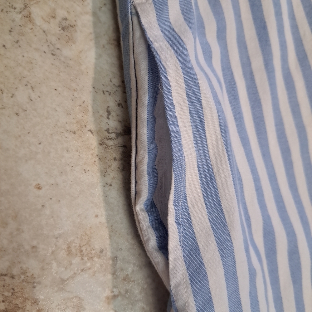 Vineyard Vines Sleeveless Popover Dress Collared Bayside Blue Stripe Sz M NWT - Picture 2 of 10